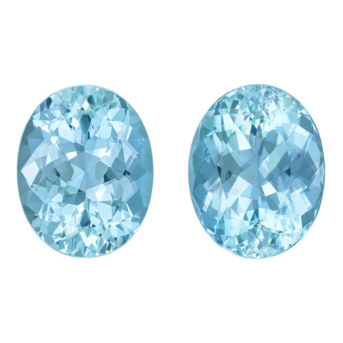 15.81 Blue Aquamarine Oval 15 x 12 mm