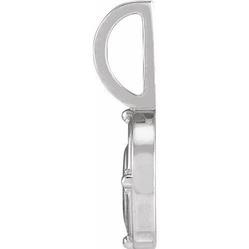 Platinum .015 CT Natural Diamond Water Element Charm/Pendant
