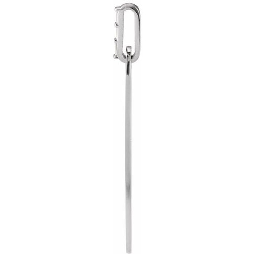 Sterling Silver .05 CTW Natural Diamond Engravable Bar Pendant