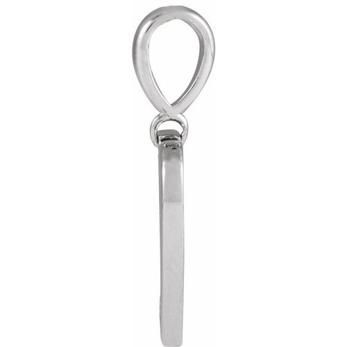 Sterling Silver .01 CT Natural Diamond Engravable Heart Pendant