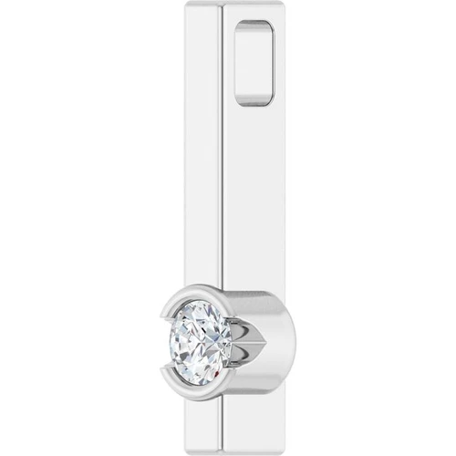 Platinum 1/10 CTW Natural Diamond Bar Pendant