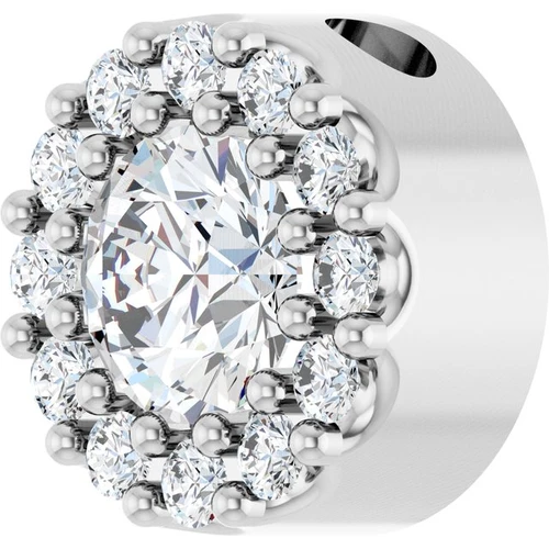 Platinum 1/3 CTW Natural Diamond Halo-Style Pendant