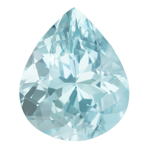 4.6 Blue Aquamarine Pear 12.9 x 10.6 mm