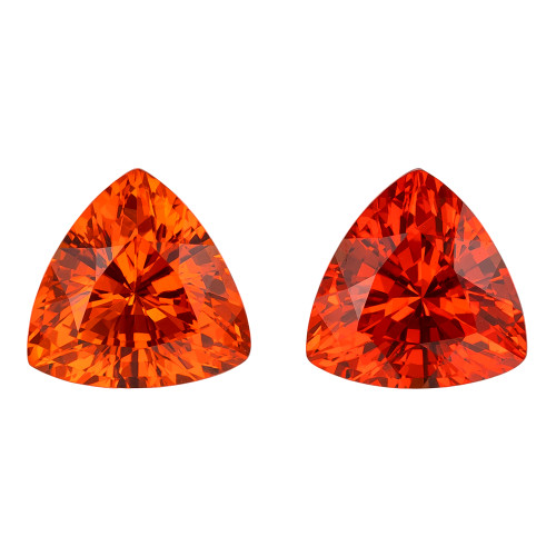 3.69 Orange Spessartite Trillion 7.6 x 7.6 mm