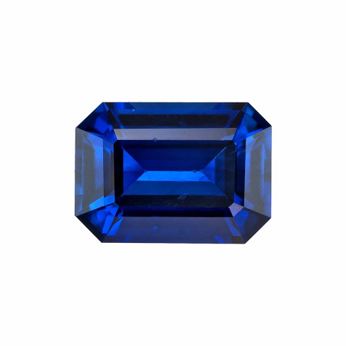 1.00 Carat Blue Sapphire Gem, Octagon Cut, 6.7 x 4.8 mm