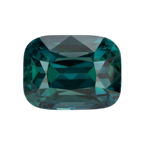 3.09 Blue Green Sapphire Cushion 8.5 x 6.5 mm
