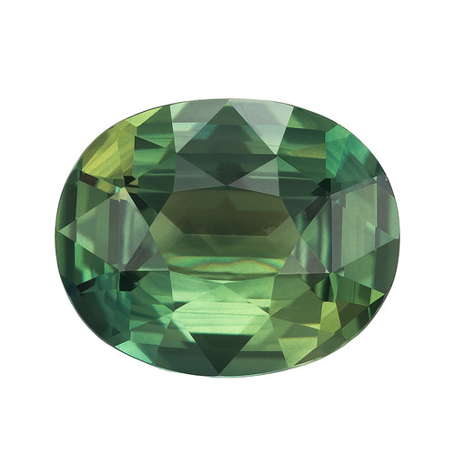 2.8 Green Sapphire Oval 9.7 x 7.8 mm