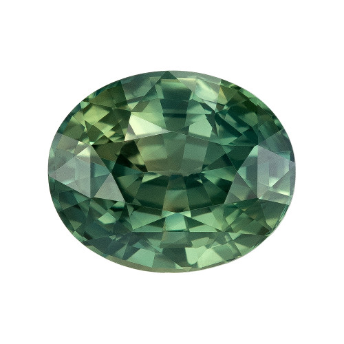 3.05 Green Sapphire Oval 9.3 x 7.6 mm