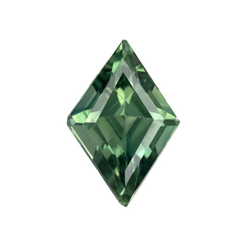 1.04 Carat Vivid Medium Open Green Sapphire Fancy Cut Gemstone, 8.5 x 5.8 mm