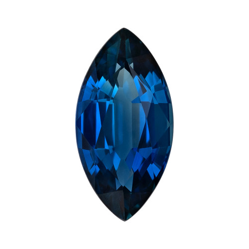 1.35 Carat Blue Sapphire Gem, Marquise Cut, 10 x 5.1 mm