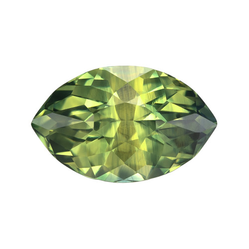 2.00 Carat Green Sapphire Gem, Marquise Cut, 9.4 x 5.9 mm