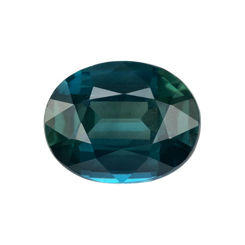 1.74 Carat Blue Carat Green Sapphire Gem, Oval Shape, 8 x 6.3 mm