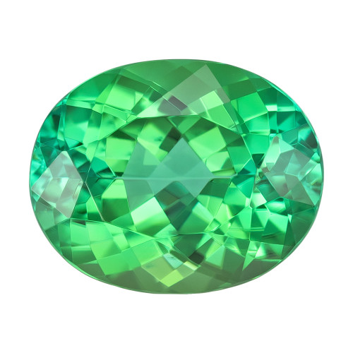 3.65 Carat Green Tourmaline Gem, Oval Shape, 10.9 x 8.6 mm