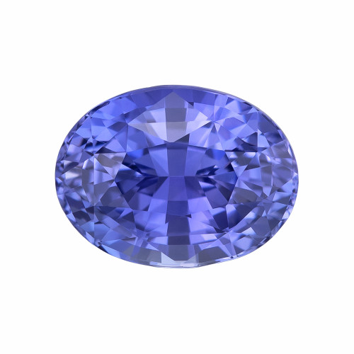2.43 Carat Vivid Medium Purple Sapphire Oval Cut Gemstone, 8.7 x 6.6 mm