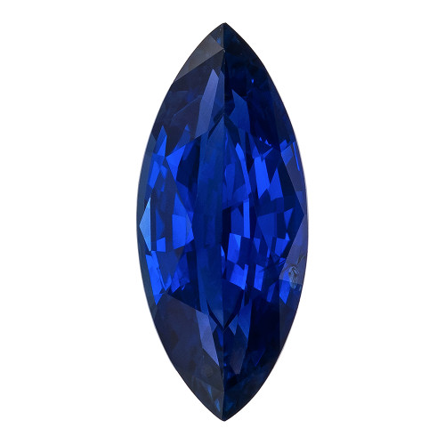 2.25 Carat Royal Blue Marquise Cut Blue Sapphire for Luxury Custom Jewelry, Natural Loose Stone - $5,805