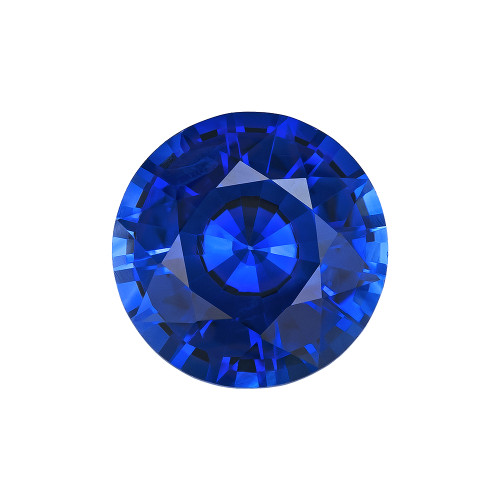1.36 Carat Royal Blue Blue Sapphire Round Cut Natural for Custom Engagement Ring - $3,860