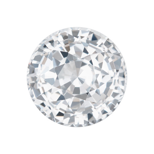 2.64 White Sapphire Round 8 x 8 mm