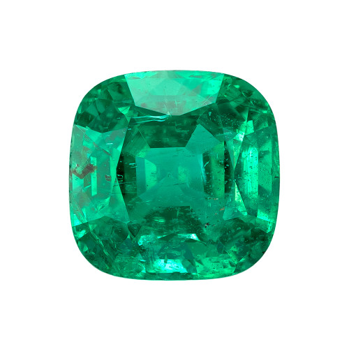 2.13 Green Emerald Cushion 7.65 x 7.6 x 5.67 mm
