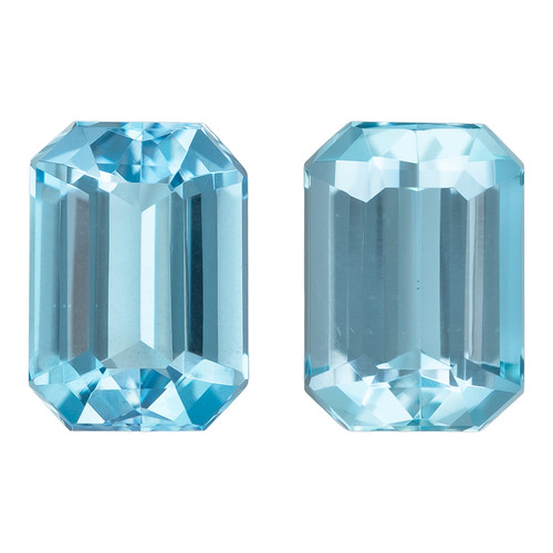 1.72 Blue Aquamarine Emerald 7 x 5 mm