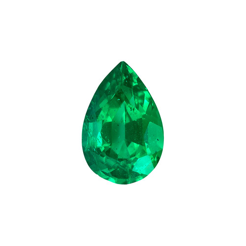 0.38 Green Emerald Pear 6 x 4 mm