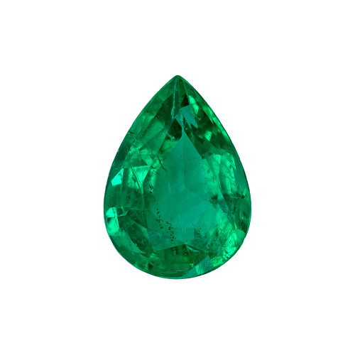 0.65 Green Emerald Pear 7 x 5.1 mm