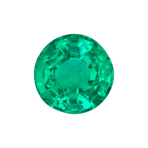 0.99 Green Emerald Round 6.4 x 6.4 mm