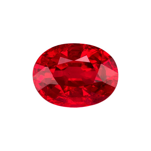 1.17 Carat Vivid Rich Open Red Ruby Gemstone, Oval Shape, 6.9 x 5.2 mm