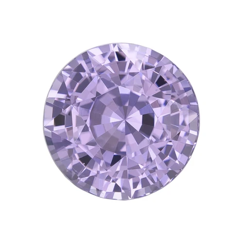 3.07 Carat Vivid Lavender Purple Sapphire Gem, Round Shape, 8 mm