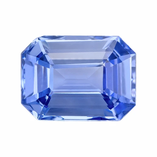 3.04 Carat Vivid  Cornflower Blue Unheated Sapphire Gemstone, Octagon Cut, 9.53 x 7.01 x 4.42 mm, GIA Cert