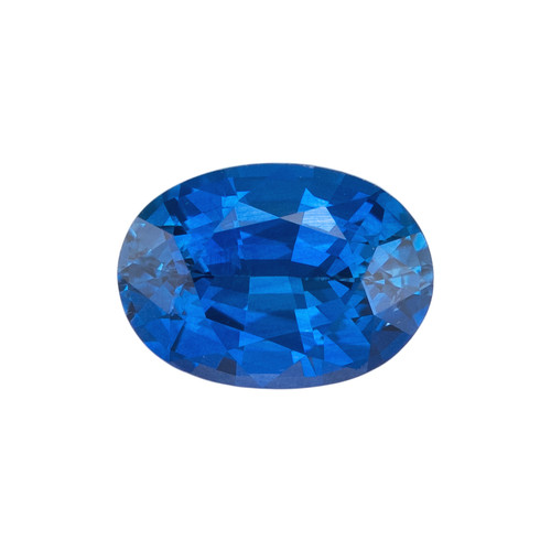 1.05 Carat Vivid  Rich Blue Sapphire Gemstone, Oval Shape, 7 x 5 mm