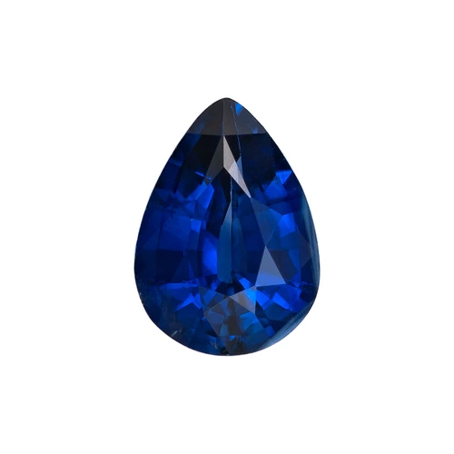 0.72 Carat Vivid Royal Blue Sapphire Gem, Pear Shape, 6.9 x 5 mm | $1,363