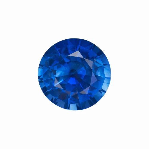 0.83 Carat Vivid Medium Rich Blue Sapphire Gem, Round Shape, 5.8 mm | $1,392