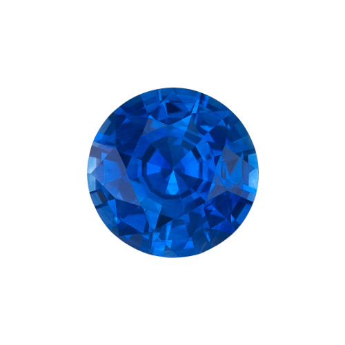 0.91 Carat Vivid Royal Blue Sapphire Gem, Round Shape, 5.9 mm | $1,957