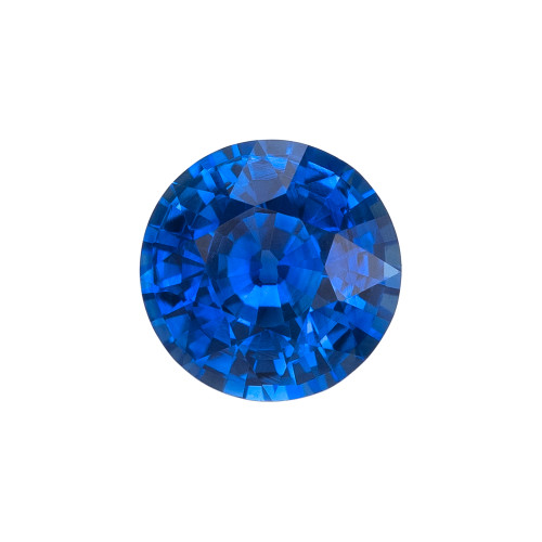 0.91 Carat Vivid Royal Blue Sapphire Gem, Round Shape, 5.7 mm | $1,527