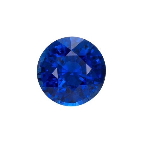 0.95 Carat Vivid Royal Blue Sapphire Gem, Round Shape, 5.7 mm | $1,798