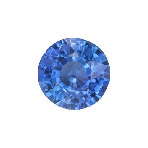 1.00 Carat Vivid Medium Blue Sapphire Gem, Round Shape, 5.8 mm | $1,161