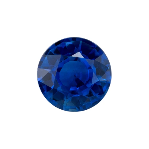 1.55 Carat Vivid Royal Blue Sapphire Gem, Round Shape, 6.9 mm | $3,666