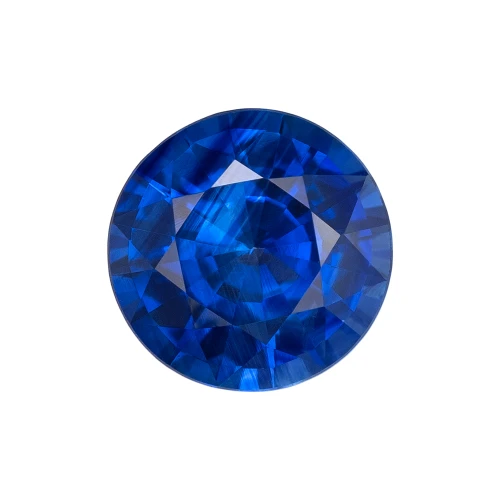 1.58 Carat Vivid Royal Blue Sapphire Gem, Round Shape, 7.0 mm | $5,096