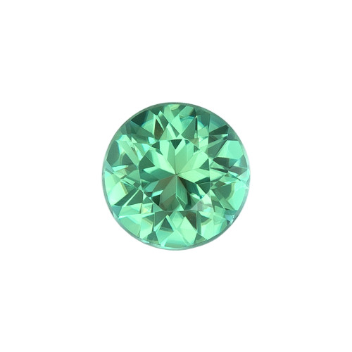 0.46 Carat Vivid Medium Minty Green Tourmaline Gem, Round Cut, 4.9 x 4.9 mm | $218