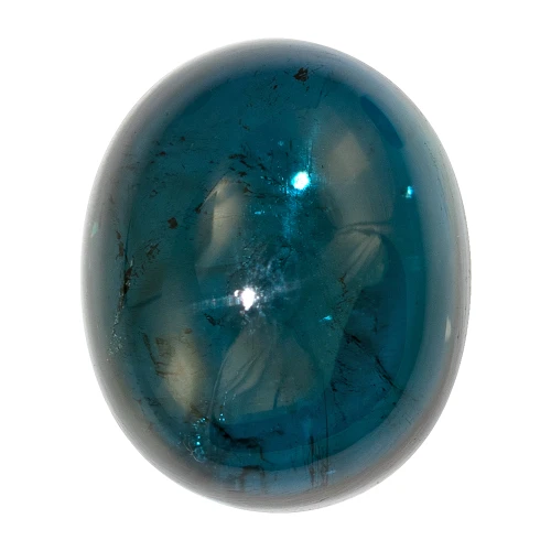 4.63 Blue Tourmaline Cabochon 11.2 x 9.2 mm