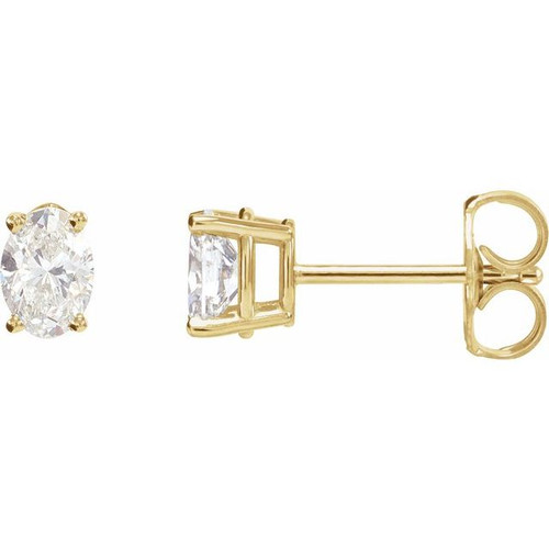 14K Yellow 1/10 CTW Natural Diamond Earrings
