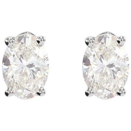 14K White 1/5 CTW Natural Diamond Earrings