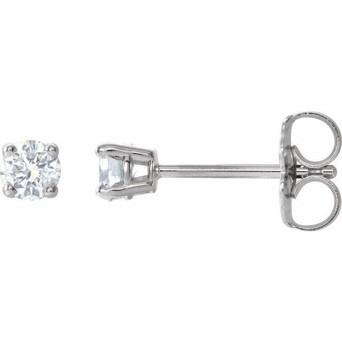 Sterling Silver 1/6 CTW Natural Diamond Stud Earrings