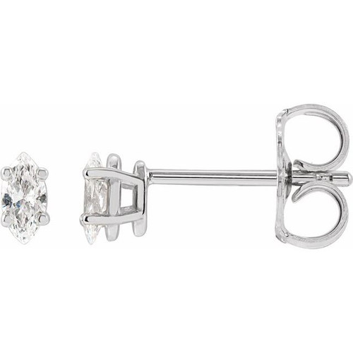 14K White 1/3 CTW Natural Diamond Earrings