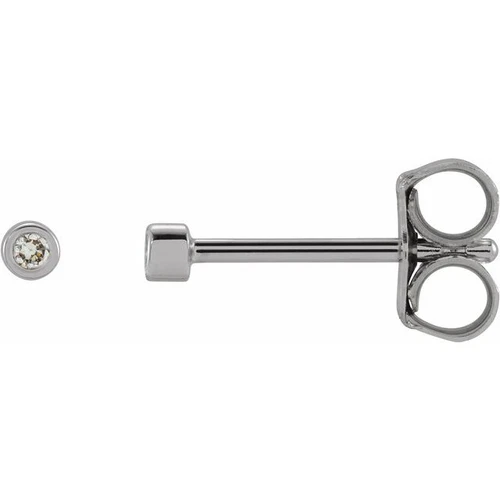 Platinum .01 Carat Diamond Micro Stud Single Earring