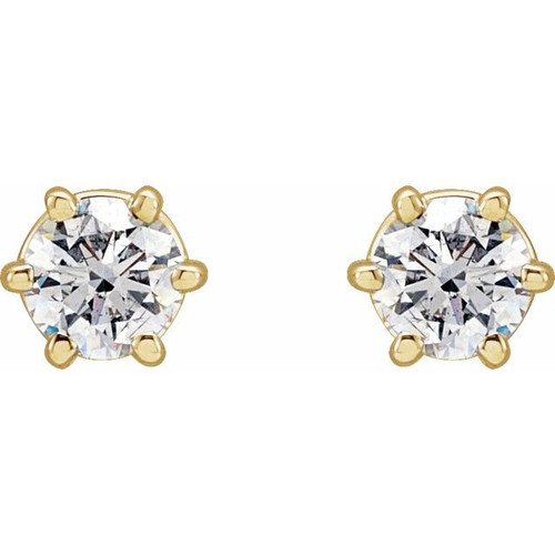 14K Yellow 1/2 CTW Natural Diamond Stud Earrings