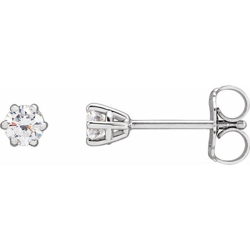 Platinum 1/4 CTW Natural Diamond Stud Earrings.