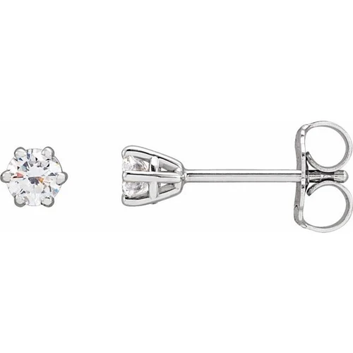 14K White 1/4 CTW Natural Diamond Stud Earrings..