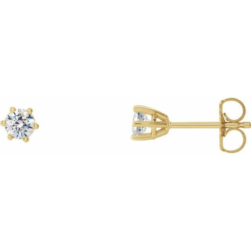 14K Yellow 1/3 CTW Natural Diamond Stud Earrings.