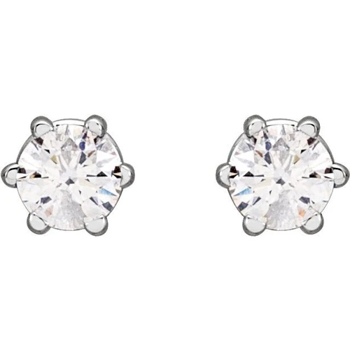 14K White 1/5 CTW Natural Diamond Stud Earrings...